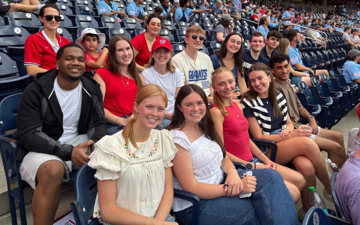 Durban Fellows on a site visit to Nationals Park
